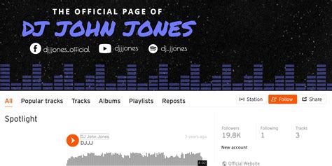 soundcloud header template.